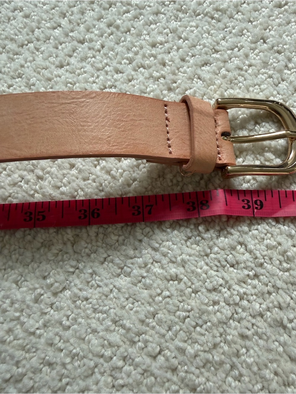 Classic Brown and Tan Women Belts with Gold Buckles - Picture 3 of 9